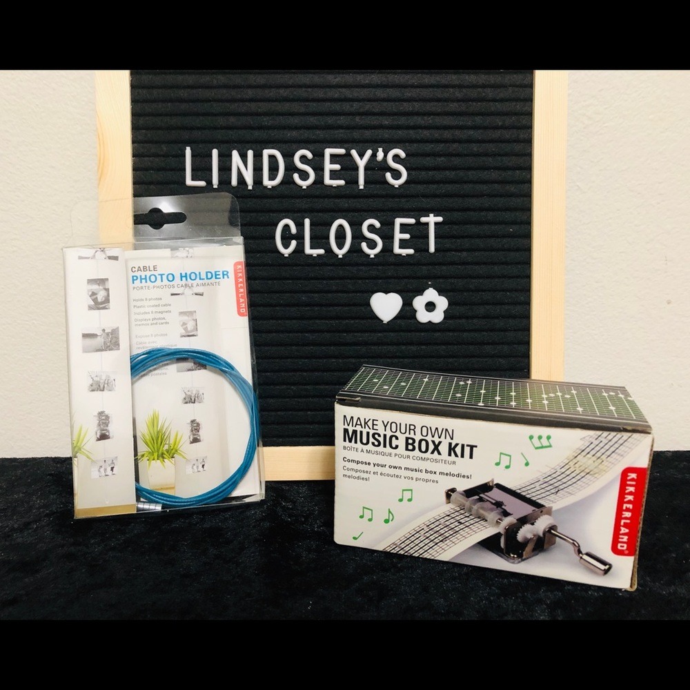 Kikkerland Photo Cable & Music Box Gift Set